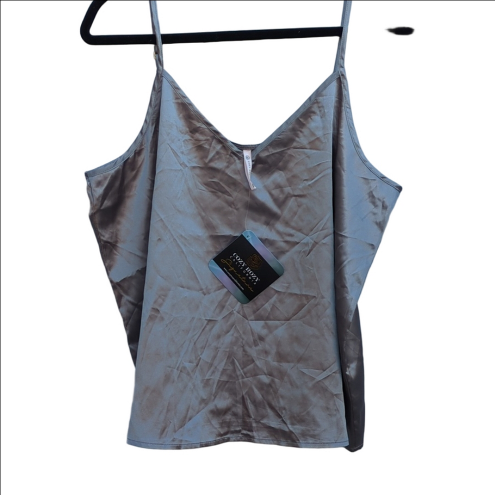 NWT Cozy Rozy Satin Camisole Top, XL
